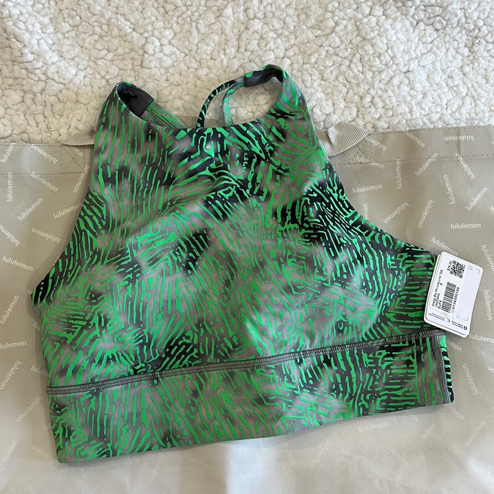 Lululemon Energy Bra High Neck Long Line *Seawheeze